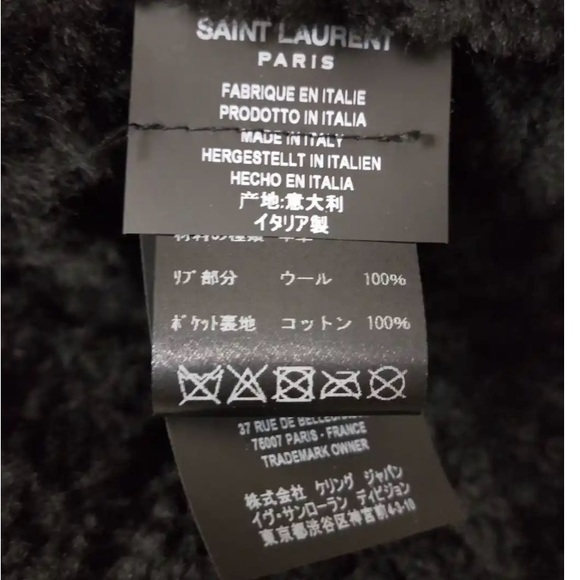 Saint Laurent Paris Leather Shearling Collar Jacket - Picture 5 of 7